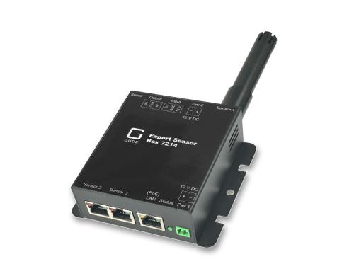 GUDE 7214-12 Exp.Sensor Box Temp-H 2x Sensorport, 1x Relais Out, 1x IO In, PoE