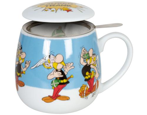 Knitz Tasse Asterix - Zaubertrank Fassungsvermgen 420ml, Sieb & Deckel