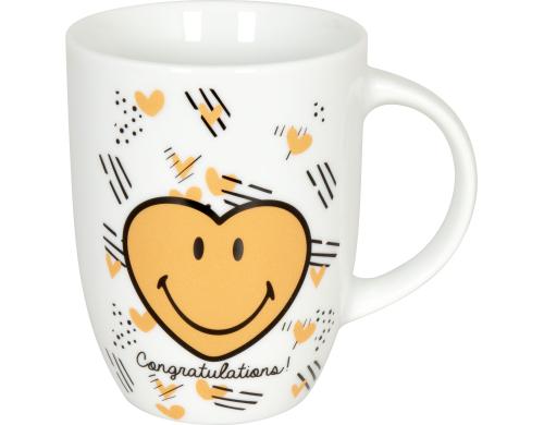 Knitz Tasse Smiley Congratulation Fassungsvermgen 380ml