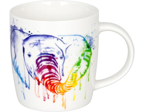 Knitz Tasse Elefant watercoloured Animals Fassungsvermgen 350ml