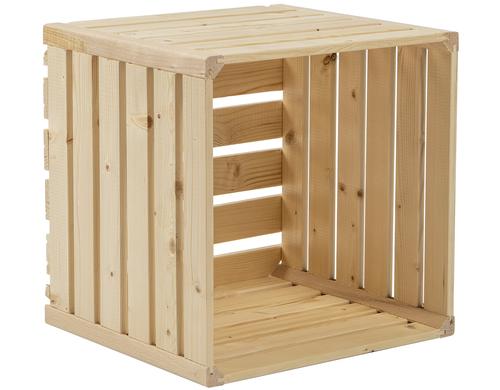 Holz Zollhaus A 1/2 CH-Holzharasse, Natur 35 x 35 x 32 cm, Fichte/Tanne/Buche