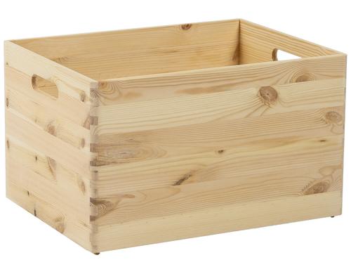 Holz Zollhaus Stapelbox, Natur 23 x 30 x 40 cm, Kiefer