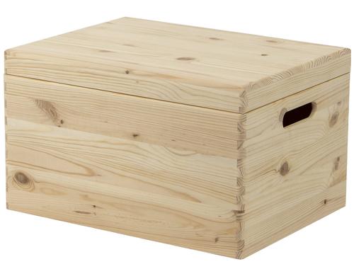 Holz Zollhaus Stapelbox mit Deckel, Natur 23 x 30 x 40 cm, Kiefer