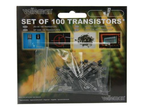 Velleman K/TRANS1  Transistoren-Set Menge: 100 Stck, div. Werte BCx und BDx