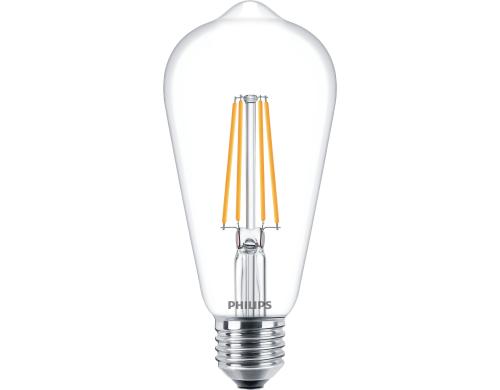 Philips LED Lampe 7W (60W) E27, ST64, 806lm, 2700K, klar