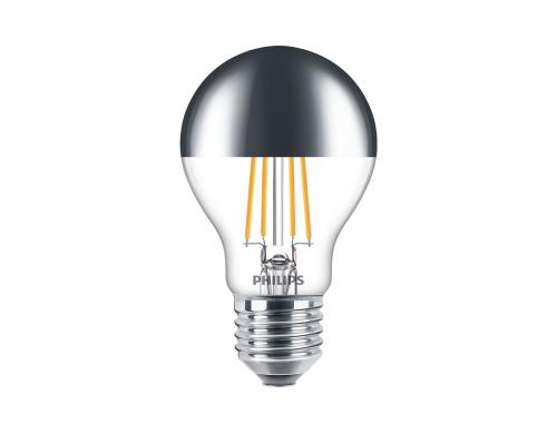 Philips LED Lampe 7.2W (48W) E27, A60, 610lm, 2700K, klar/Kopfspiegel