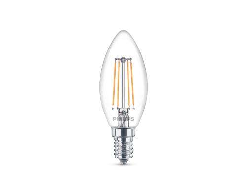 Philips LED Lampe 4.3W (40W) E14, B35, 470lm, 4000K, klar