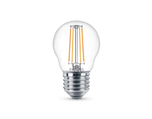 Philips LED Lampe 4.3W (40W) E27, P45, 470lm, 2700K, klar