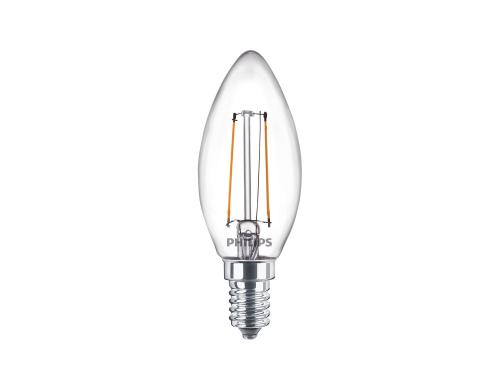 Philips LED Lampe 2W (25W) E14, B35, 250lm, 2700K, klar