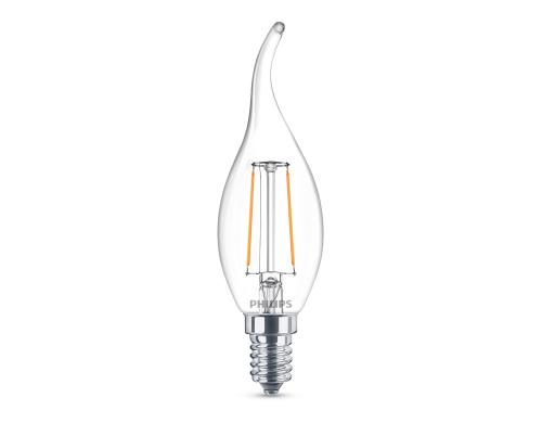 Philips LED Lampe 2W (25W) E14, BA35, 250lm, 2700K, klar