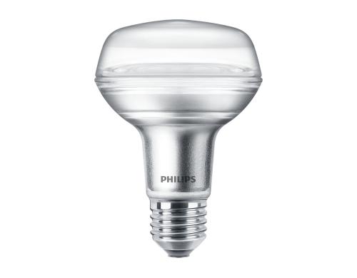 Philips LED Lampe 4W (60W) E27, R80, 345lm, 2700K, klar