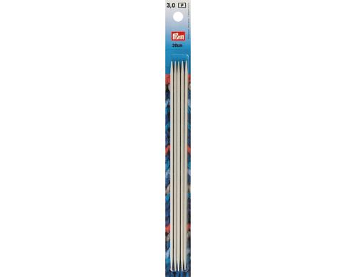 Prym Strumpfstricknadeln, grau 3 mm x 20 cm, Karte 5 Stck