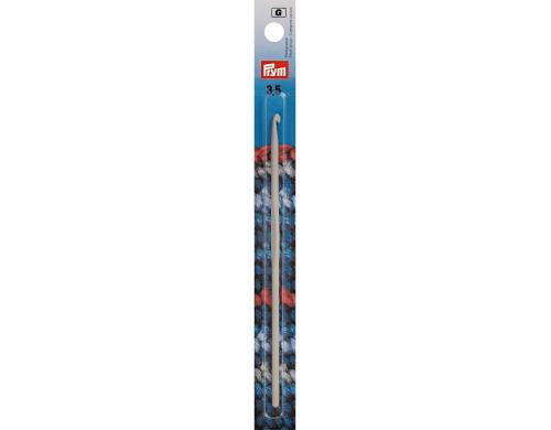 Prym Woll-Hkelnadeln, ohne Griff Alu grau, 3.5 mm x 14 cm, Karte