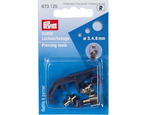 Prym Lochwerkzeuge fr Vario-Zange 3/4/8 mm, Karte 3 Stck