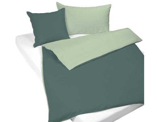 Mia green/mint Duvetbezug 160x210 cm 100% BW-Satin, uni Double Face