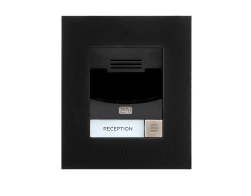 2N IP Solo 1 Ruf, UP, Schwarz Trsprechstelle, ohne Kamera, IP54