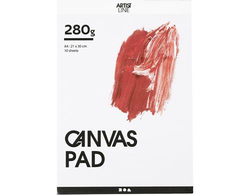 Creativ Company Malblock Canvas Leinwand-Bltter, 10 Blatt, 280 g