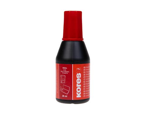 Kores Stempelfarbe Rot 28 ml, Dokumentenecht