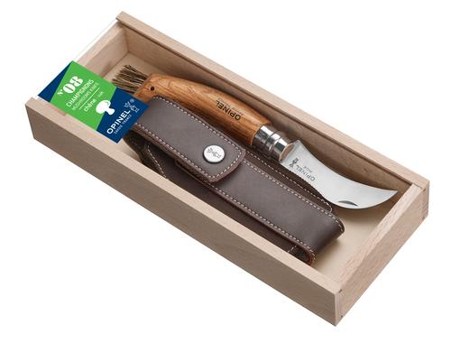 Opinel N8 Pilzmesser, Geschenkbox Box, stainless steel, Eichenholz , Hlle