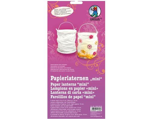 Ursus Papierlaternen weiss 6 Stck, Durchmesser 8cm, Hhe 10cm