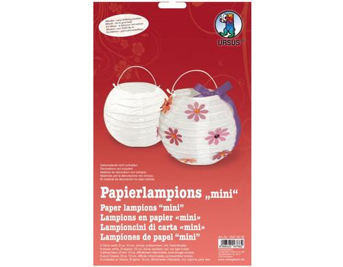 Ursus Papierlampione weiss 6 Stck, Durchmesser 10cm