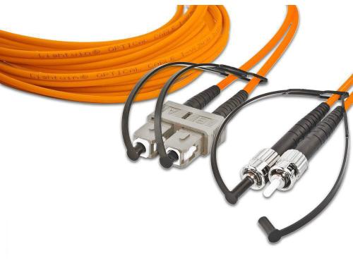 Lightwin LWL Duplex Patchkabel Multimode 50/125m, SC-ST, 10.0m OM2