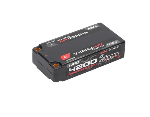 Team Orion V-Max Graphene 7.6V 4200mAh HV LiPo, 2S, 128C, 5mm Hardcase Shorty