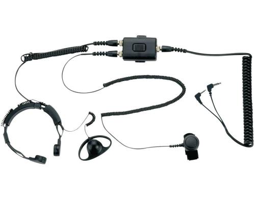 Kehlkopf Headset AE38 S2a Mit Sendetaste PTT, Anschluss 3.5/2.5 mm