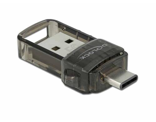 DeLock 61002 USB-A/C Bluetooth Adapter V4.0 2in1 USB Typ-A&C, 4.0 Dual Modus + EDR