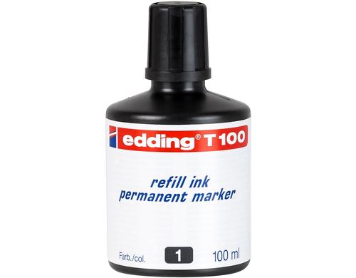 Edding Nachflltusche T-100 Permanent 100 ml, schwarz