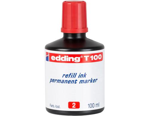 Edding Nachflltusche T-100 Permanent 100 ml, rot