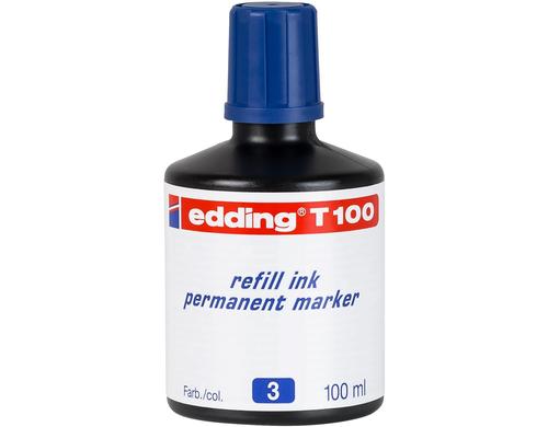 Edding Nachflltusche T-100 Permanent 100 ml, blau