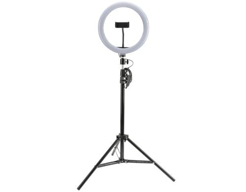 4smarts LED Selfie Ringlicht Tripod gross 