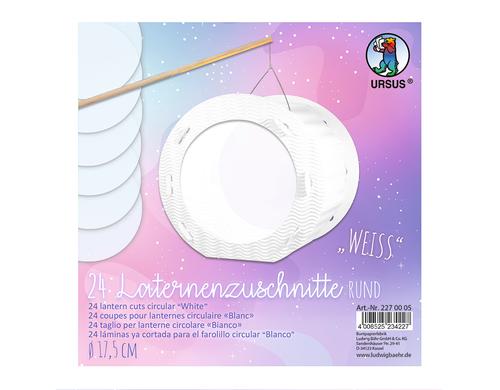 URSUS Laternen Rohlinge Zuschnitte 24 Stck, 17.5 cm, weiss