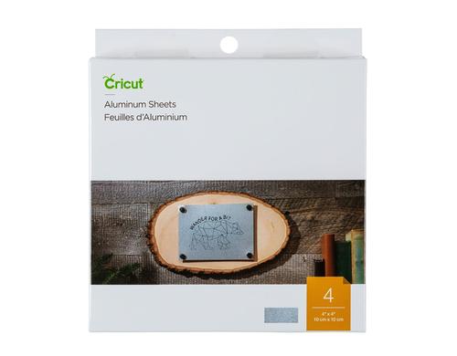 Cricut Metall-Schild Aluminium 10 x 10 cm 4 Stck, fr zum Gravieren mit dem Maker