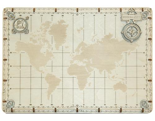 Wooden City World Map Dots Map