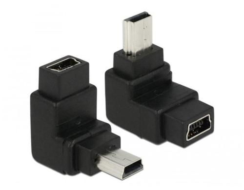 USB Adapter Mini-B zu Mini-B, 90 gewinkelt Mini-B/Buchse zu Mini-B Stecker