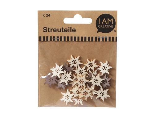 I am Creative Streuteile Edelweiss 2 cm 24 Stck