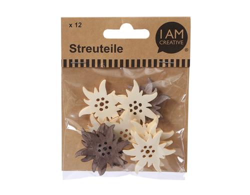 I am Creative Streuteile Edelweiss 4 cm 12 Stck