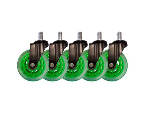 LC-POWER Gaming Stuhlrollen 5er Set. grn