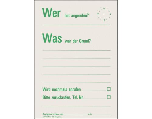 Favorit Mitteilungsblock A6 weiss, 60 Blatt