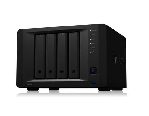 Synology NVR DVA3221, Desktop NVR Deep-Learning-Videoanalyse mit 4 Einschben