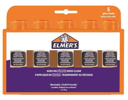 Elmer's Klebestift Disappearing Purple 40g, 5 Stk.