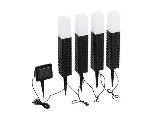 EGLO SOLAR Set 4x Solarspiess Rattan Solar / inkl. 4x LED 0,06W, Solar