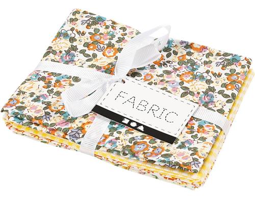 Creativ Company Stoffpaket Patchwork gelb 45 x 55 cm, 10 g/qm, 4 Stck