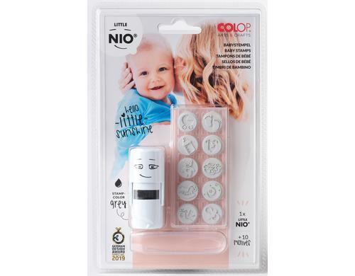 COLOP Little NIO Baby 10 versch. Stempelplatte + Stempelkissen