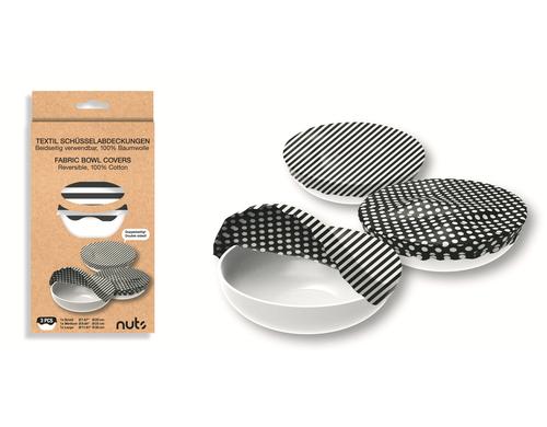 nuts innovations Schsselabdeckung rund 3er Set,schwarz/weiss, 30+25+20cm