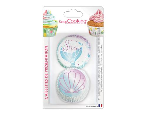 ScrapCooking Muffinfrmchen Meerjungfrau 36 Stck, 7cm, H:5cm, mehrfarbig