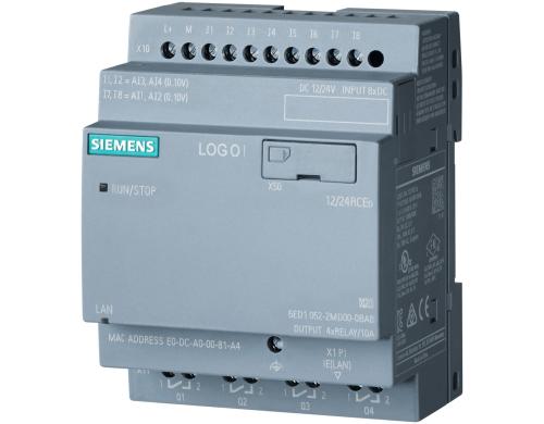 Siemens LOGO! 8.3 Grundgert 12/24RCEO 12V und 24V DC, 8 Eing., 4 Ausg.