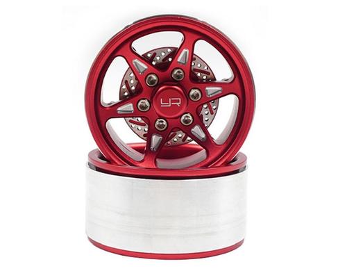 Yeah Racing Felgen 1.9 6 Spoke Red BXN 2er Set